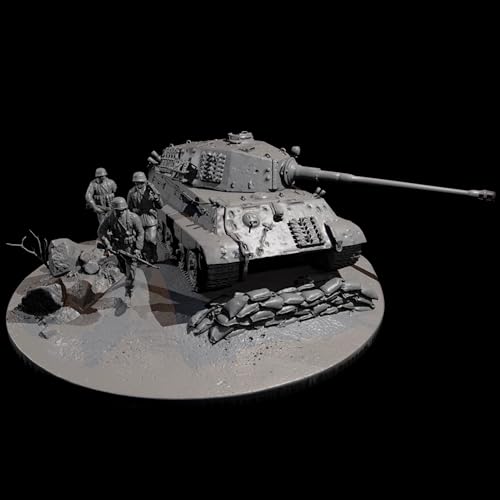 1/35 (mit Panzer) WWII Tank Troopers Resin Model Kit Unbemalt und unmontiert Miniatur Resin Model Parts // Wv5c-7 von GoodYouth