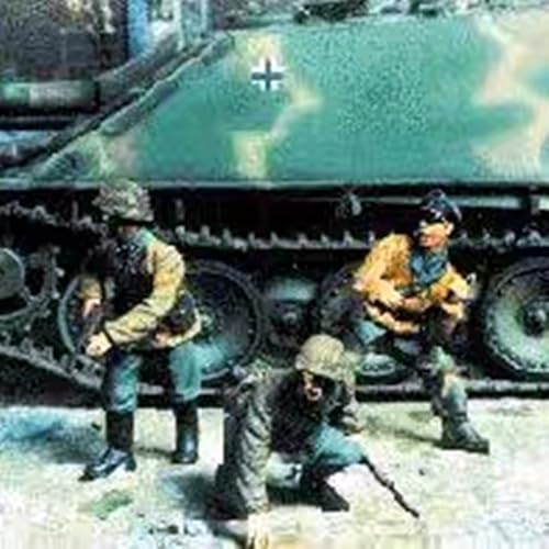 1/35 WW2 Deutscher Panzersoldat Resin Modellbausatz unbemalt und unmontiert Miniatur Resin Modellteile (3 Mann, ohne Panzer) // E7D5a-1 von GoodYouth