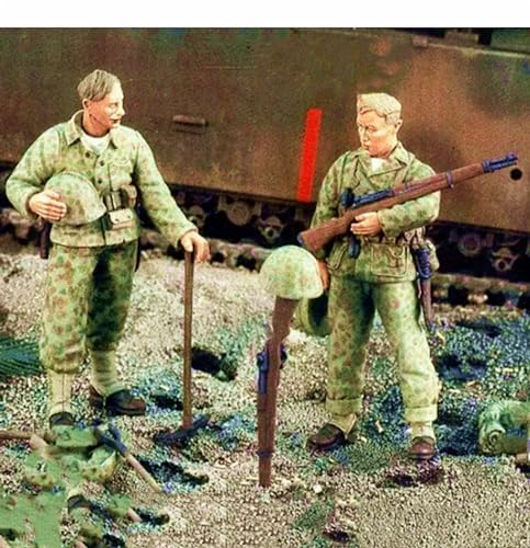 1/35 WWII American Soldier Resin Model Kit Unbemalt und unmontiert Miniaturmodelle aus Resin (2 Personen) // E7D8a-4 von GoodYouth