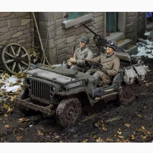1/35 WWII Autofahrer Soldat Resin Modellbausatz ，Unbemalt und unmontiert Miniatur Resin Modellbausatz (2 Figuren, kein Auto) // H9x2A3 von GoodYouth