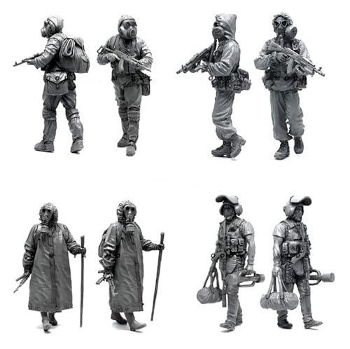 1/35 - WWII Bio-Soldat Resin Figurensatz Unbemalte und unmontierte Miniatur Resin Modellteile (4 Personen) // V6D2O-4 von GoodYouth