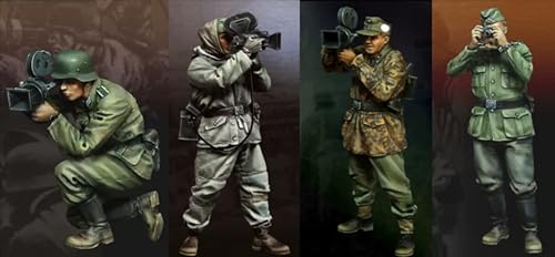 1/35 WWII Deutscher Soldat Resin Modellbausatz Unbemalt und unmontiert Miniatur Resin Modellteile (4 Mann) // K7f9C-5 von GoodYouth