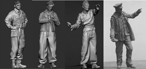 1/35 WWII Deutscher Soldat Resin Modellbausatz Unbemalt und unmontiert Miniatur Resin Modellteile (4 Mann) // K7f9C-7 von GoodYouth