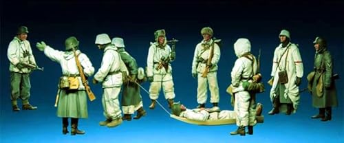 1/35 WWII Deutscher Soldat Resin Modellbausatz unbemalt und unmontiert Miniatur Resin Modellteile (10 Mann) // E5D8a-2 von GoodYouth