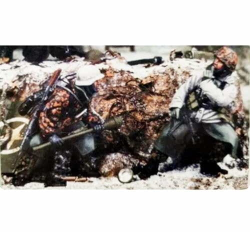 1/35 WWII Deutscher Soldat Resin Modellbausatz unbemalt und unmontiert Miniatur Resin Modellteile (2 Personen) // E7D9a-10 von GoodYouth