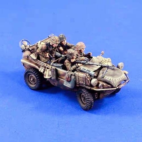 1/35 WWII German Car Driver and Soldier Resin Model Kit Unbemalte und unmontierte Miniaturteile aus Resin (4 Männer, ohne Autos) // E7D3a-1 von GoodYouth