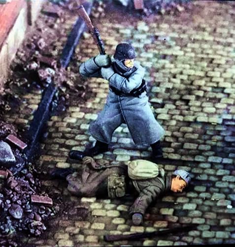 1/35 WWII German Soldier Resin Model Kit ，Unbemalt und unmontiert Miniatur-Resin-Modellbausatz (2 Figuren, Keine Szene) // J9x4L7 von GoodYouth