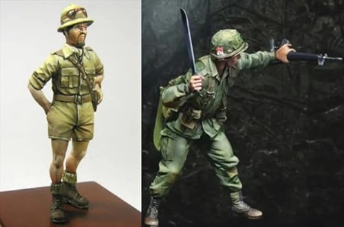 1/35 WWII Soldat Resin Model Kit Unbemalt und unmontiert Miniatur Resin Model Kit (2 Personen)//S9y7A7 von GoodYouth