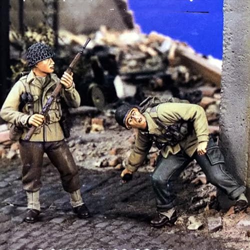 1/35 WWII Soldier Resin Model Kit Unbemalter und unmontierter Miniatur Resin Modell bausatz (2 Figuren, Keine Szene) / J9x3L22 von GoodYouth