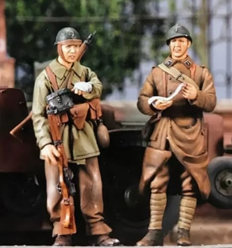 1/35 WWII Soldier Resin Model Kit Unbemalter und unmontierter Miniatur Resin Modell bausatz (2 Figuren, Keine Szene) / J9x3L5 von GoodYouth