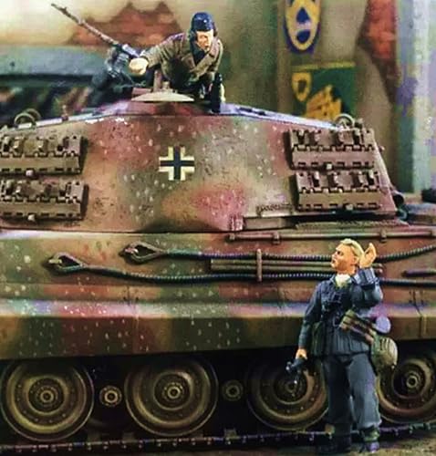 1/35 WWII Tank Soldier Resin Model Kit ，Unbemalt und unmontiert Miniatur-Resin-Modellbausatz (2 Figuren, Keine Panzer) // J9x5L2 von GoodYouth