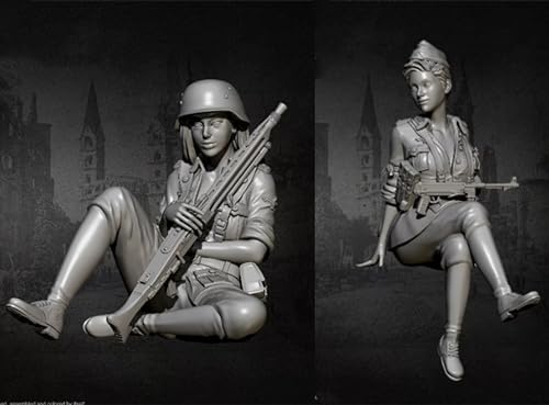 1/35 WWII weiblicher Soldat Resin Modellbausatz unbemalt und unmontiert Miniatur Resin Modellteile (2 Personen)//h9H7a-10 von GoodYouth