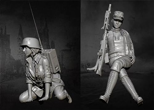1/35 WWII weiblicher Soldat Resin Modellbausatz unbemalt und unmontiert Miniatur Resin Modellteile (2 Personen)//h9H7a-7 von GoodYouth