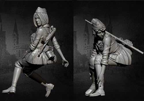 1/35 WWII weiblicher Soldat Resin Modellbausatz unbemalt und unmontiert Miniatur Resin Modellteile (2 Personen)//h9H7a-8 von GoodYouth