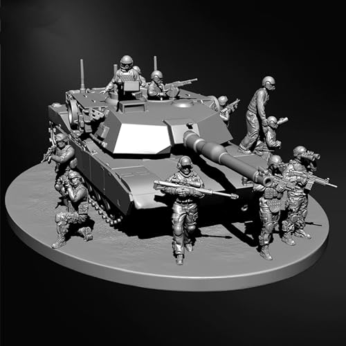 1/48 38mm U.S. Commando Soldier Resin Modellbausatz Unbemalte und unmontierte Miniatur Resin Modellteile (Inklusive Panzerfahrzeug)//S8A3a-5 von GoodYouth