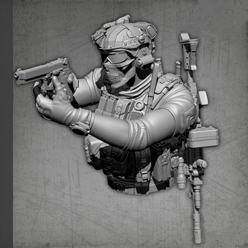 50mm US Commando Soldier Resin Büste Modellbausatz Unbemalt und unmontiert Miniatur Resin Modellteile //h7H5a-4 von GoodYouth