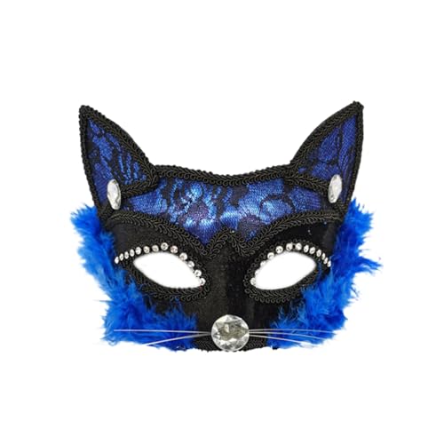 Goodfugui Spiegelmaske für Erwachsene, glänzend, Disco-Bar, Party, Abschlussball, Ball, Maske, Glitzer, Maskerade, Gesichtsmaske, Abdeckung, Kostümzubehör (01-Blau, 19 x 14 cm) von Goodfugui