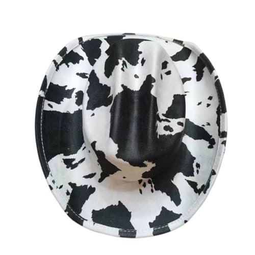 Goodfugui Western-Cowboy-Cowgirl-Hut, flauschig, breite Krempe, für Erwachsene, Kostümparty, Cosplay-Zubehör (#47-Schwarz, Einheitsgröße) von Goodfugui
