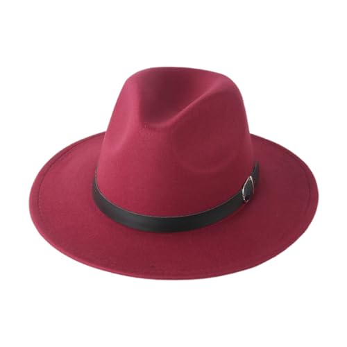 Goodfugui Westernhut Cowboy-Cowgirl, flauschig, breite Krempe, für Erwachsene, Kostümparty, Cosplay-Zubehör (#26, Rot, Einheitsgröße) von Goodfugui