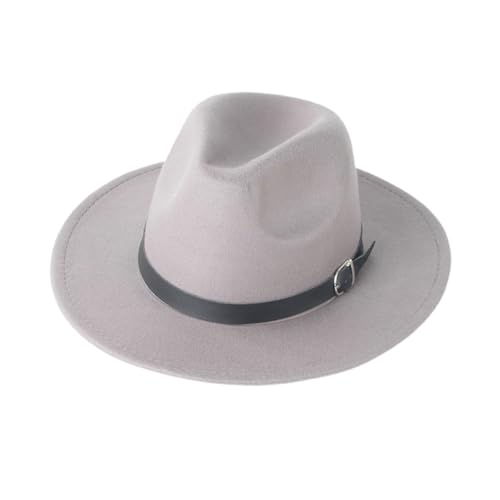 Goodfugui Westernhut Cowboy-Cowgirl, flauschig, breite Krempe, für Erwachsene, Kostümparty, Cosplay-Zubehör (#26-Grau, Einheitsgröße) von Goodfugui