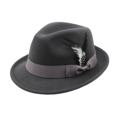 Goodfugui Zylinderhut für Erwachsene und Kinder, Kostüm, Magierhut, Abschlussball, Tanz, Deluxe, Filz, Smoking, formelle Mütze, Uni (08-Dunkelgrau, Einheitsgröße) von Goodfugui