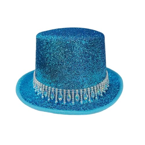 Goodfugui Zylinderhut für Erwachsene und Kinder, Kostüm, Magierhut, Abschlussball, Tanz, Deluxe, Filz, Smoking, formelle Mütze, Unisex (015-Hellblau, Einheitsgröße) von Goodfugui