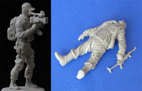 1/35 Resin-Soldat Miniaturmodellbausatz WWII-Soldat Resin-Modellbausatz, unmontierte und unbemalte Resinteile (2 Personen) (s82J -13) von Goodmoel