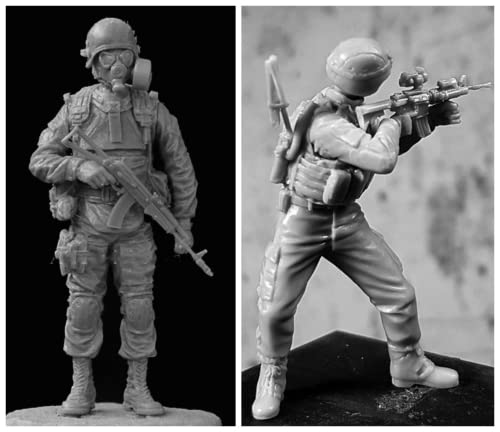 1/35 Resin-Soldat Miniaturmodellbausatz WWII-Soldat Resin-Modellbausatz, unmontierte und unbemalte Resinteile (2 Personen) (s82J -14) von Goodmoel