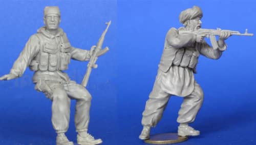 1/35 Resin-Soldat Miniaturmodellbausatz WWII-Soldat Resin-Modellbausatz, unmontierte und unbemalte Resinteile (2 Personen) (s82J -20) von Goodmoel