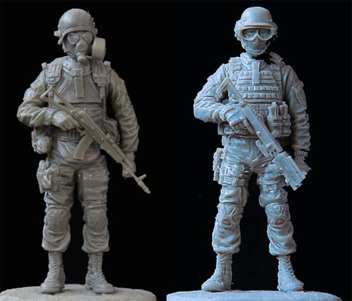 1/35 Resin-Soldat Miniaturmodellbausatz WWII-Soldat Resin-Modellbausatz, unmontierte und unbemalte Resinteile (2 Personen) (s82J -21) von Goodmoel
