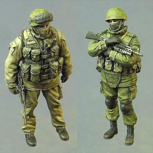 1/35 Russischer Kommandosoldat Resin Modellbausatz Unmontierte und unbemalte Resin Modellteile (2-Personen) (Sq5U-6) von Goodmoel