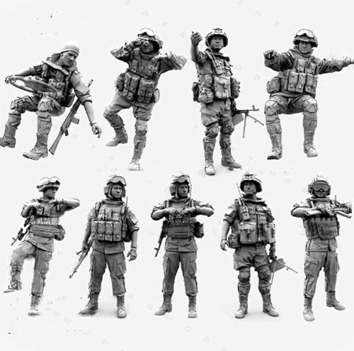 【1/35】 Russisches Kommando Soldat Modell Resin Modellbausatz unmontiert und unbemalt Resinteile （9 Menschen）// tg8r-6 von Goodmoel