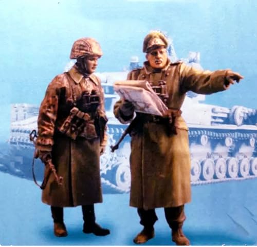 1/35 Unbemalt und unmontiert ，Resin Soldier Model Kit WWII Tank Soldier Resin Soldier Model Kit (2 Figuren, Keine Panzer) // I8E5B7 von Goodmoel