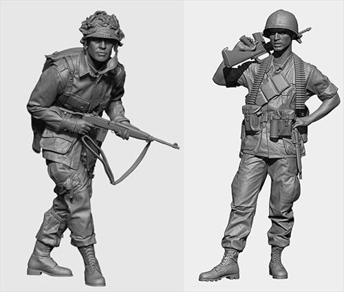 1/35 Unbemalt und unmontiert Resin Soldier Model Kit WWII Soldier Resin Soldier Model Kit (2 Figuren) //i9t7B7 von Goodmoel
