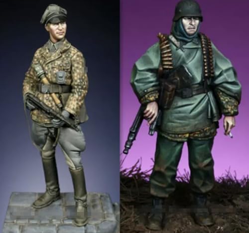 1/35 Unbemalter und unmontierter Bausatz Deutscher Soldaten aus Resin WWII Resin Soldier Model Kit (2-Personen) // I9E6B15 von Goodmoel