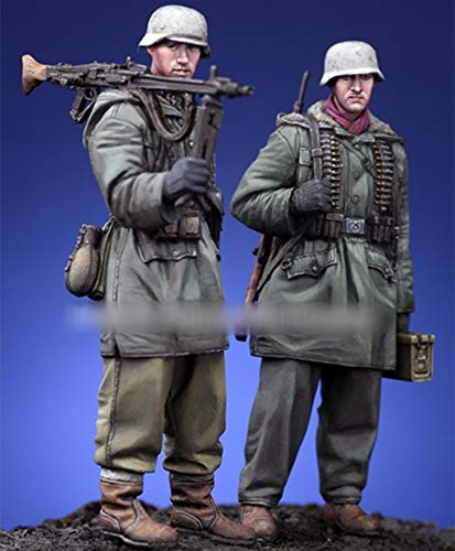 1/35 WWII Deutsche Infanterie Harzfiguren (2 Personen) / Unmontierter und unbemalter Soldat Miniaturbausatz/HC-598 Goodmoel von Goodmoel