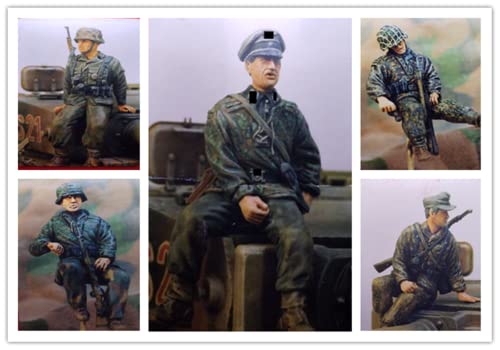 【1/35】 WWII Deutscher Soldat Modell Resin Modellbausatz unmontiert und unbemalt Resinteile （5 Personen）// tg9r-1 von Goodmoel