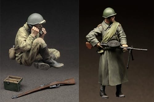 1/35 WWII German Soldier Resin Model Kit Unmontierte und unbemalte Resin Modellteile (2-Personen) (Sq8U-16) von Goodmoel