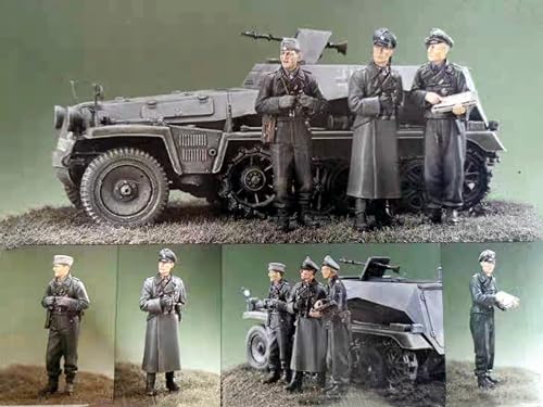 1/35 WWII German Tank Soldier Resin Model Kit Unbemalte und unmontierte Resin Modellteile (3 Mann, Keine Panzer) // C5q6-10 von Goodmoel