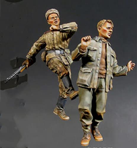 1/35 WWII German and Soviet Combat Resin Soldier Model Kit (2 Personen)/unmontierter und unbemalter Miniaturbausatz/YH-1182 Goodmoel von Goodmoel