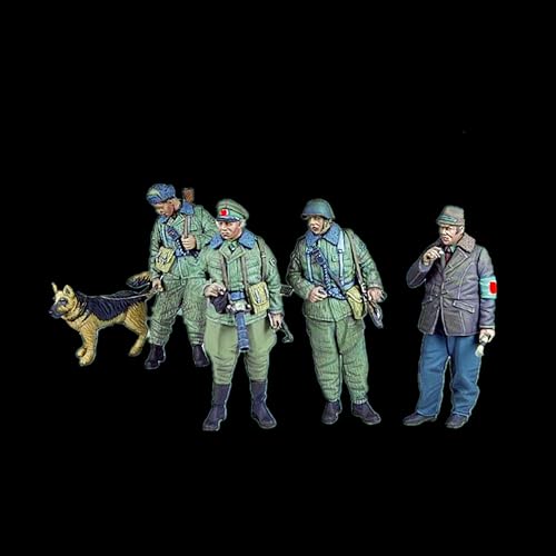 1/35 WWII Soldat Resin Modellbausatz unbemalt und unmontiert Resin Modellteile (4 Personen) //xi5S-7 von Goodmoel