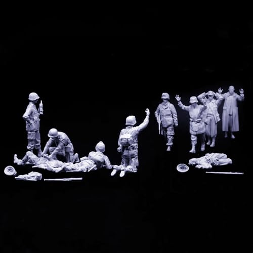 1/35 WWII U.S. Airborne Soldiers Resin Modellbausatz Unbemalte und unmontierte Resin Modellteile (10 Männer) // I5N7-4 von Goodmoel