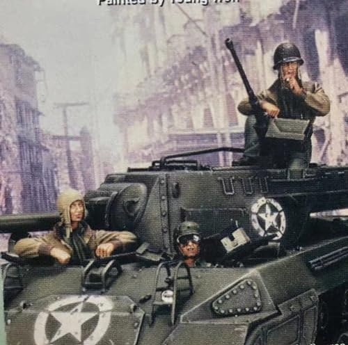 1/35 WWII U.S. Tank Country Soldier Resin Model Kit Unbemalte und unmontierte Resin Modellteile (3 Mann, Keine Panzer) // C0N7-5 von Goodmoel