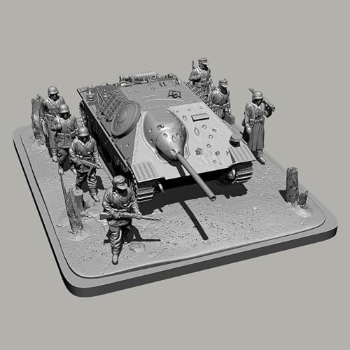1/48 (Tank Included) WWII Tank Soldier Resin Model Kit Unpainted and Unassembled Resin Model Parts //xA3T-1 von Goodmoel