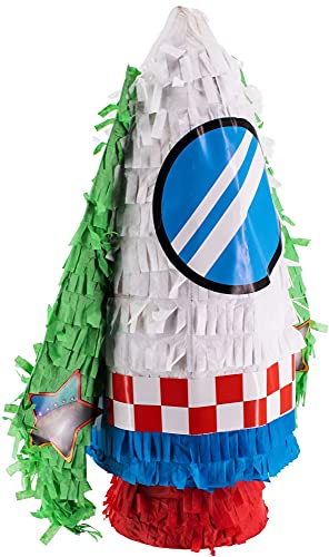 Goodtimes Pinata Rakete Weiß 40cm hoch Partyspiel Zum Befüllen mit Süßigkeiten und zerschlagen Als Geschenkidee für Geburtstag Hochzeit JGA von Goodtimes