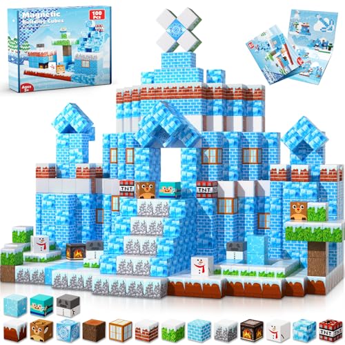 Goody King Magnetische Bausteine mit 100pcs Magnetwürfel Bauen Deine EIS und Schneewelt Frozen Spielzeug ab 4 Jahre Junge und Magnetic Building Blocks Ostern Geschenke Kinder Goody King Magnetische Bausteine mit 100pcs Magnetwürfel Bauen Deine EIS und Schneewelt Frozen Spielzeug ab 4 Jahre Junge und Magnetic Building Blocks Ostern Geschenke Kinder von Goody King