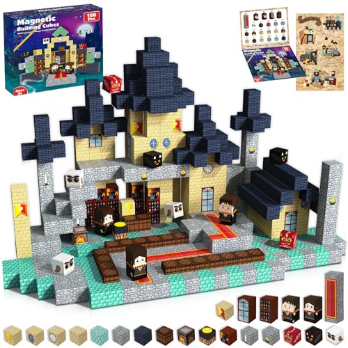Goody King Magnetische Bausteine Bauspielzeug 100pcs Magnetische Würfel Magnetbausteine für Jungen und Mädchen Montessori Kreative Spielzeug für Kinder ab 3 Jahren von Goody King