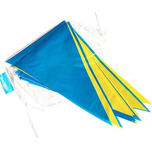 Goodymax® Wimpelkette 10 m Blau Gelb Ukraine - viele weitere Wimpel, Farben & Farbkombinationen zur Auswahl von Goodymax