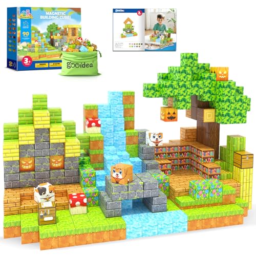 Magnetische Bausteine Kinderspielzeug, Simulation Einer Mine Magworld-Bauhandwerk Magnet-Konstruktionsspielzeug Magnetisches Spielzeug-Nachfüllset, Spielgeschenk für Jungen und Mädchen ab 3 Jahren von Gooidea