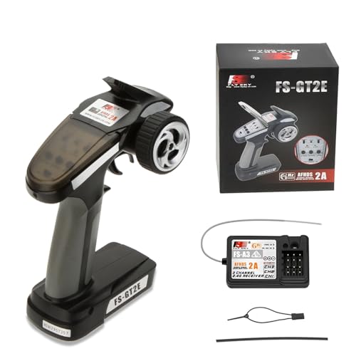 GoolRC Flysky FS-GT2E AFHDS 2A 2.4GHz 2CH Kanal System Funksender für RC Auto Boots mit FS A3 Empfänger von GoolRC